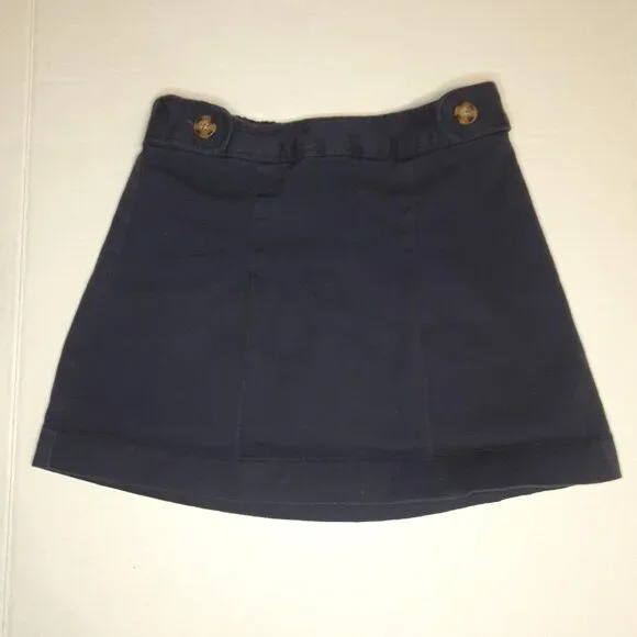 Old Navy Girls Uniform Skort Skirt Shorts Navy Blue size S (6-7) - Picture 2 of 4